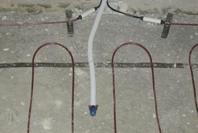 Присоединение кабелей и вывод датчика
